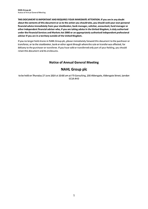 Notice of 2024 Annual General Meeting